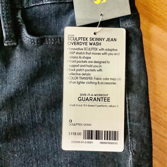 NWT Athleta Sculptek Skinny Jean Overdye Wash - Picture 7 of 8